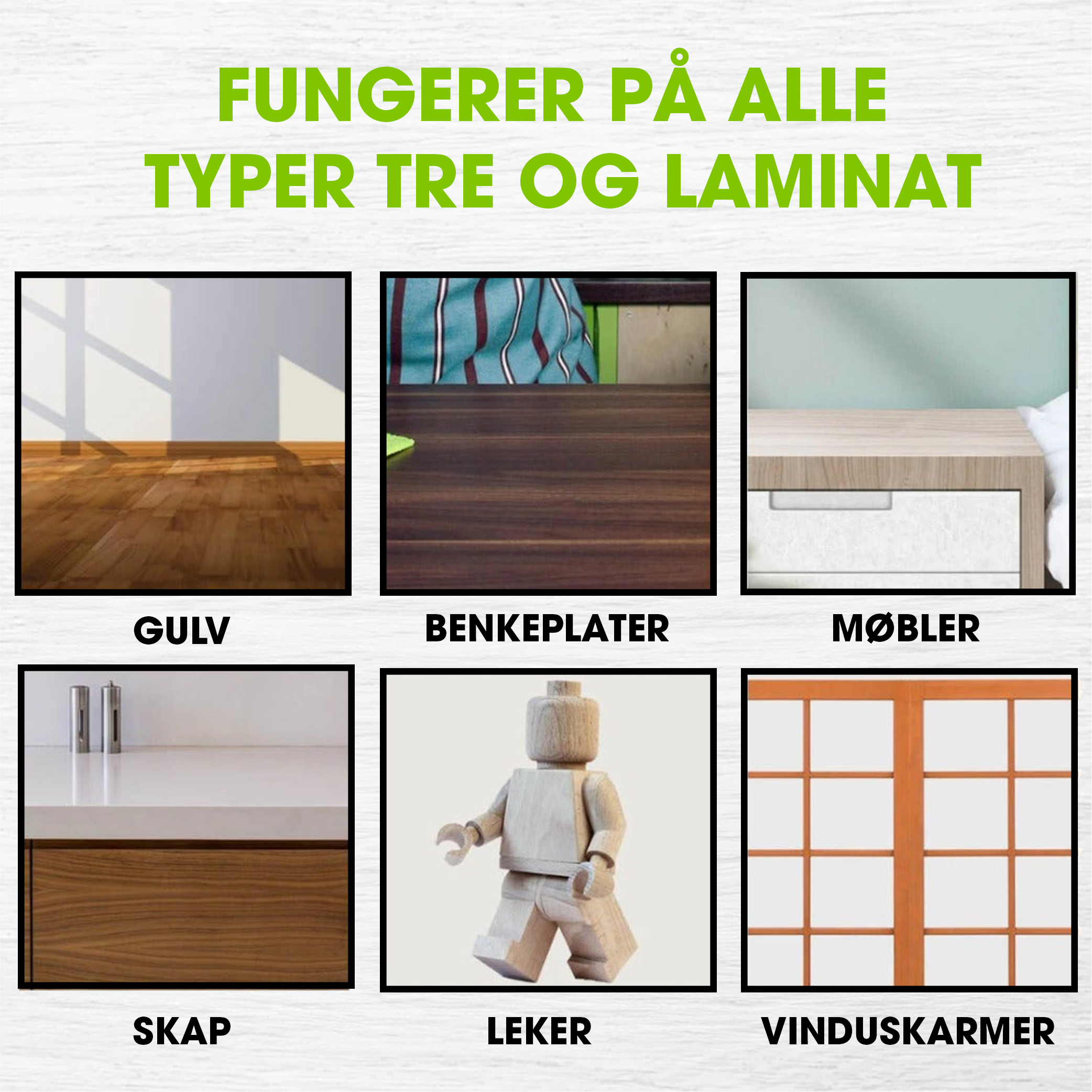 11-pack extra vax för träslöjd, lister och golv (vanliga färger)
